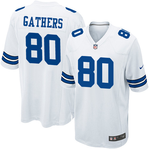 Men's Game Rico Gathers Nike Jersey White Road - #80 NFL Dallas Cowboys